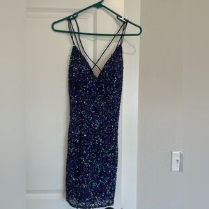 SOPHIA THOMAS SEQUIN STRAPPY DRESS SIZE 4